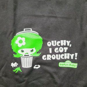Vintage Oopsy Daisy Tshirt, Ouchy I got Grouchy, Womens, Black, Large